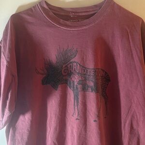 Men's Burgundy Moose Graphic Tee GrandTeatons National Park
